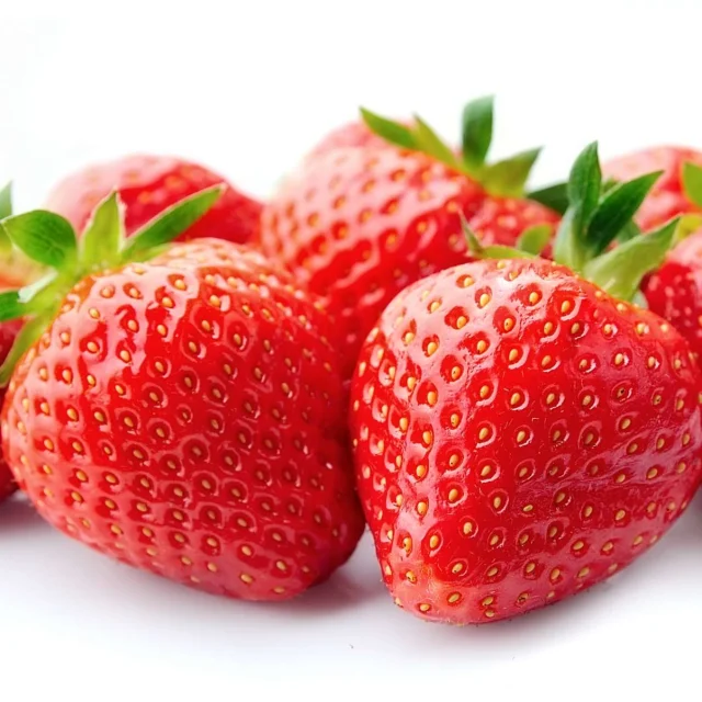 Sweet strawberry on white background.