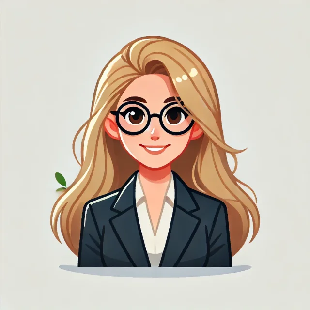 DALL·E-2024-11-22-16.18.52-A-professional-avatar-of-a-blonde-woman-with-long-hair-brown-eyes-and-black-rectangular-glasses.-She-is-smiling-warmly-and-dressed-in-a-smart-outfit.webp